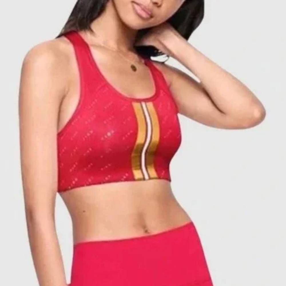 PINK Victoria's Secret Red ang Gold Exercise bra.